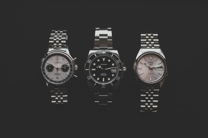 Watch case and dial detail